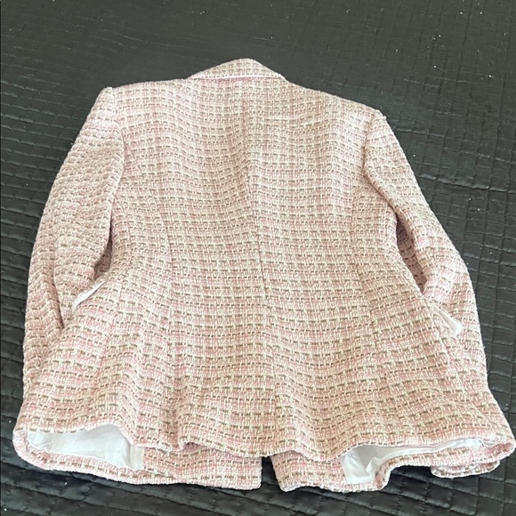Zara Pink and White Tweed Jacket - Picture 5 of 5